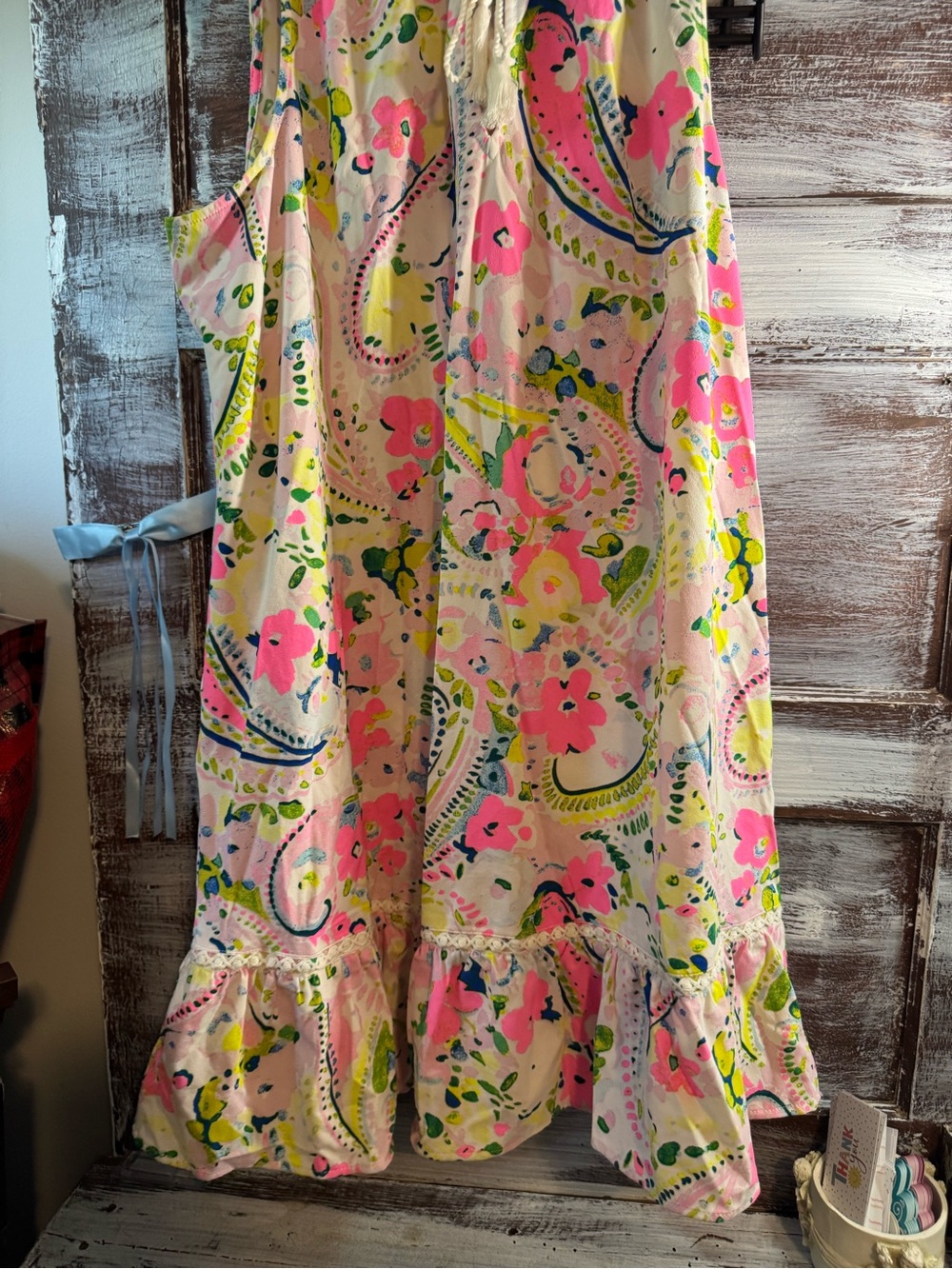 crown & ivy Pink Floral Paisley Ruffled Sundress - Picture 2 of 6